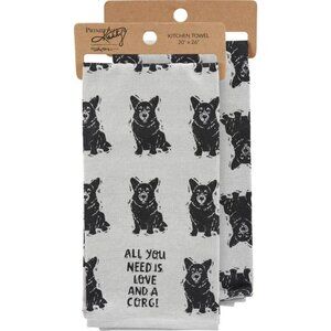 Love my CORGI Dog Kitchen Towel and zipper wallet purse